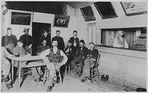 "The Good Old Days-canteen at Ft. Keogh, Mont., 1890-94,' - NARA - 531104