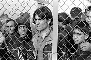 20101009 Arrested refugees immigrants in Fylakio detention center Thrace Evros Greece restored