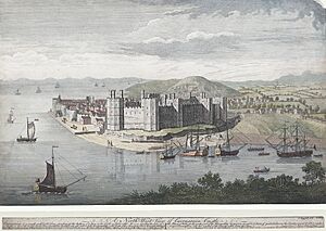 A north-west view of Caernarvon Castle