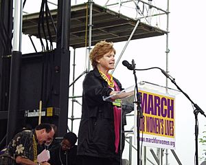 Actress Bonnie Franklin Speaks at March For Women's Lives 2004