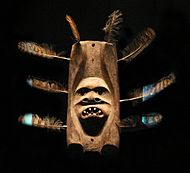 Alaska, yup'ik, maschera cerimoniale aeggimaquq, 1900-20 ca