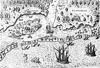 Arrival of Englishmen in North Carolina - 1585
