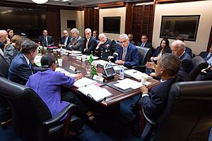 Barack Obama and Joe Biden meet with members of the National Security Council, September 10, 2014