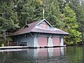 Boat house on Spitfire Lake