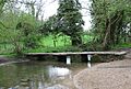 Broadmead Brook, Clapper Bridge and Ford. - panoramio