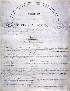 California Constitution 1849 title page