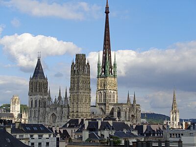 Cathédrale de Rouen vue de l'Opéra