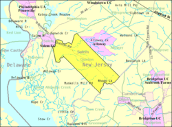 Census Bureau map of Quinton Township, New Jersey