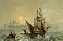 Charles John De Lacy - Mist in port, London