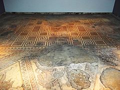 Chedworth Roman Villa 2012 - Triclinium mosaic