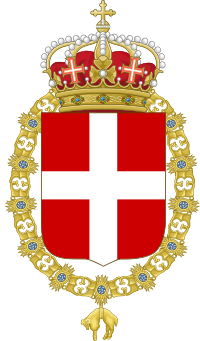 Coat of Arms of Victor Emmanuel II and Umberto I of Italy (Order of the Golden Fleece).svg