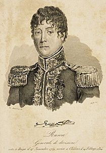 De Maurizio Felice - ritratto del generale Rusca - incisione - ca. 1840
