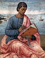 Domenico Ghirlandaio - St John the Evangelist on the Island of Patmos (detail) - WGA8886