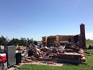 EF3 damage from 2013 El Reno tornado