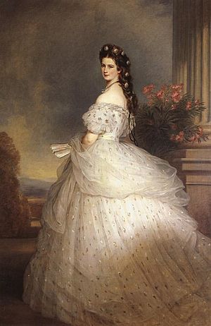 Empress Elisabeth of Austria with diamond stars on her hair