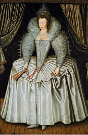 English School Portrait of a Lady 1595-1605 in white