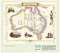 Exploration map of Australia, Tallis, 1851