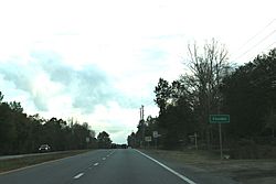 The sign for Fountain on US 231 south bound