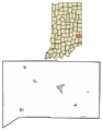Franklin County Indiana Incorporated and Unincorporated areas Cedar Grove Highlighted 1811044