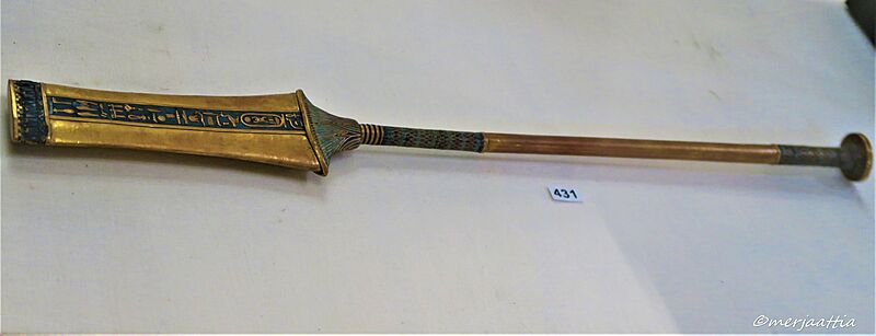 Gilded Wooden Sceptre of Tutankhamun