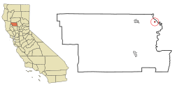 Location in Glenn County and the state of California