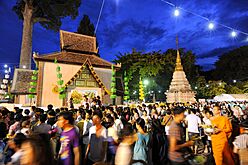 Inthakhin traditional Wat Chedi Luang Temple 2013