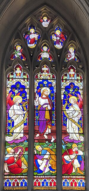 Joshua and Elizabeth Cook Window (closeup) - St Margaret's Church, Leicester