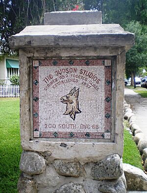 Judson Studios Sign at Entrance, Highland Park