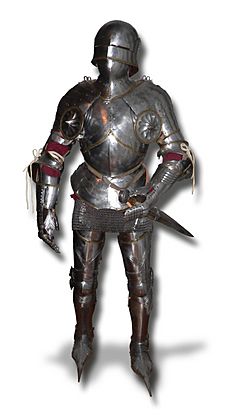 Late medieval armour complete (gothic plate armour)