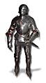 Late medieval armour complete (gothic plate armour)