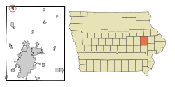 Location of Walker, Iowa