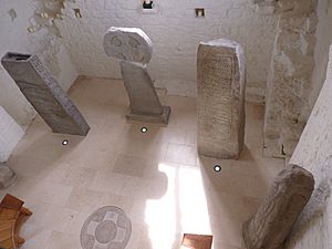 Llantwit Major Celtic inscribed stones in Galilee Chapel