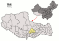 Location of Lhasa within Xizang (China)