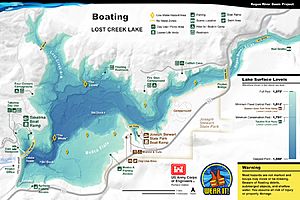 Lost Creek Lake Boating Map