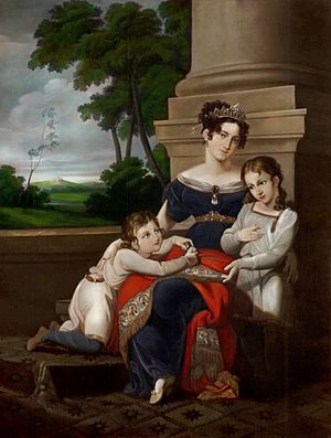 Louise of Saxe-Gotha-Altenburg, duchess of Saxe-Coburg and Gotha, with her children