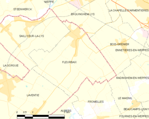 Map commune FR insee code 62338