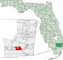 Map of Florida highlighting Cooper City.svg