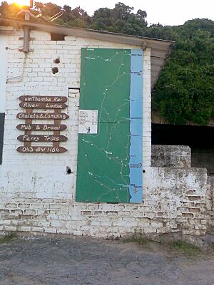 Map on wall at Kei Mouth