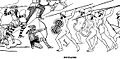 Miltiades fighting the Persians at the Battle of Marathon in the Stoa Poikile (reconstitution)