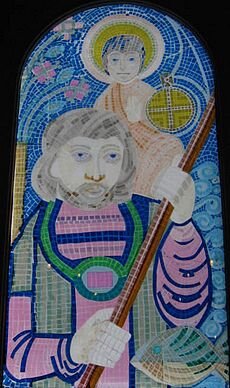 Mosaic window, St Christopher's Church, Warlingham - geograph.org.uk - 358358