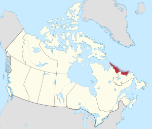 Nunatsiavut's location in Newfoundland and Labrador, Canada