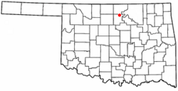 Location of Marland, Oklahoma