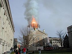 Old Capitol Iowa City 2001 Fire