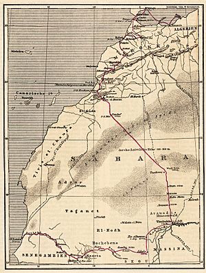Oskar-Lenz-Übersichtsskizze-Reise-nach-Timbuktu-(1879-1880)