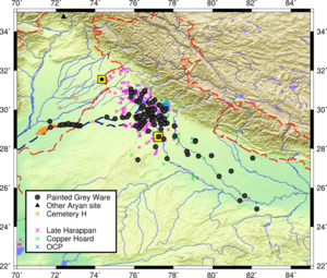 Painted Grey Ware sites map 1