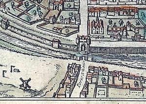Plan de Paris vers 1530 Braun Paris Porte St-Honore