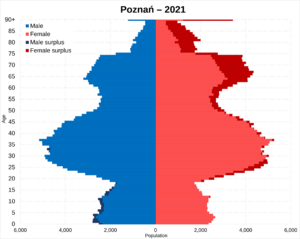 Poznań population pyramid