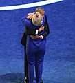 President Barack Obama and Hillary Clinton Hug July 2016