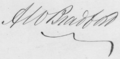 Signature of Augustus W. Bradford