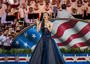 Sofia Carson at Dress Rehearsal for "A Capitol Fourth" Concert and Celebration